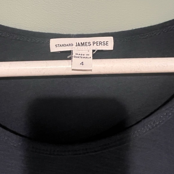 James Perse long sleeve Scooby neck navy shirt size 4 - Picture 6 of 7